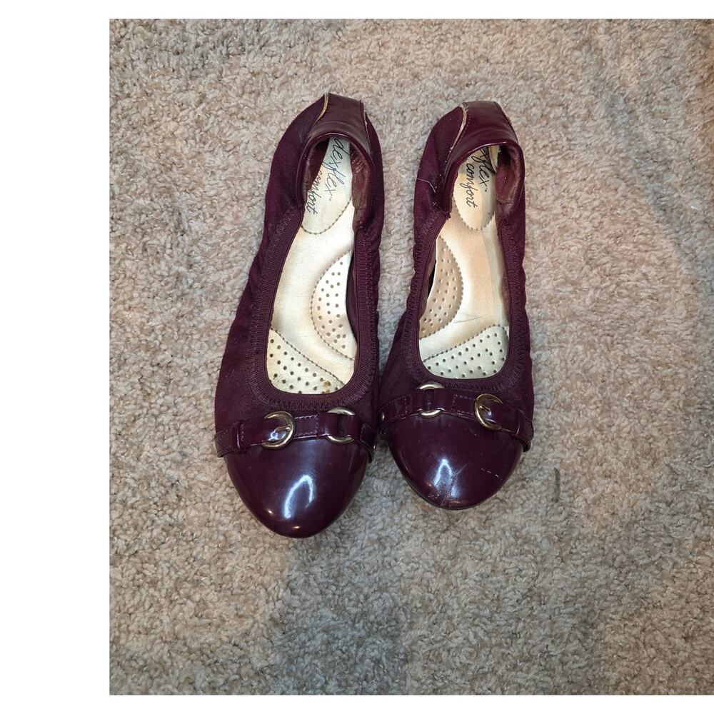 New Dexflex Comfort Women's Maroon Slip on Ballet Shoe Size 6‎